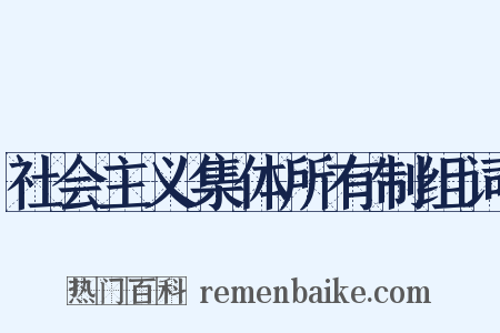 社会主义集体所有制组词是什么意思的图片